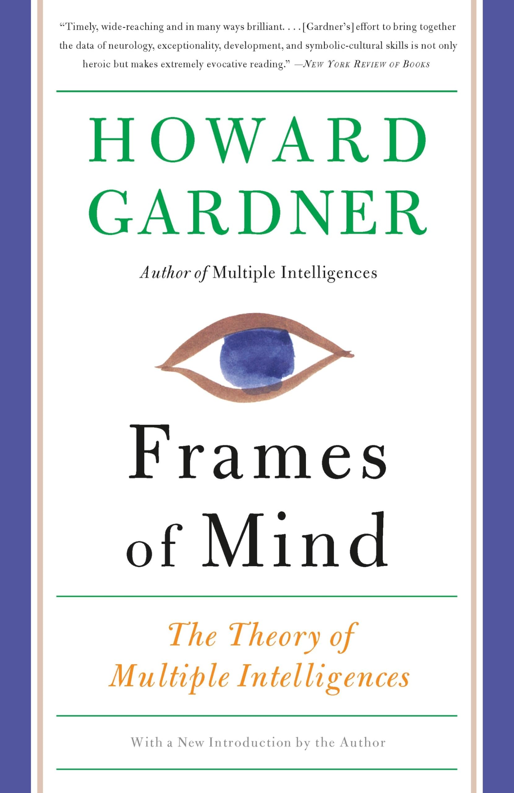 Capa do livro Frames of Mind: The Theory of Multiple Intelligences, de Howard Gardner (1983).
